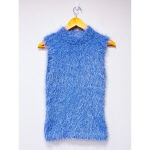 BEECHERS BROOK Lavender fuzzy sleeveless top | Y2K glam | Small